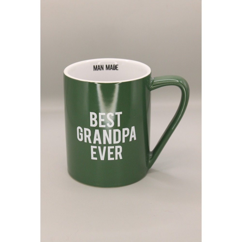 Best Grandpa Ever Coffee Cup Gift Large Mug Ceramic Green